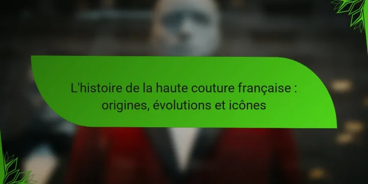 L’histoire de la haute couture française : origines, évolutions et icônes